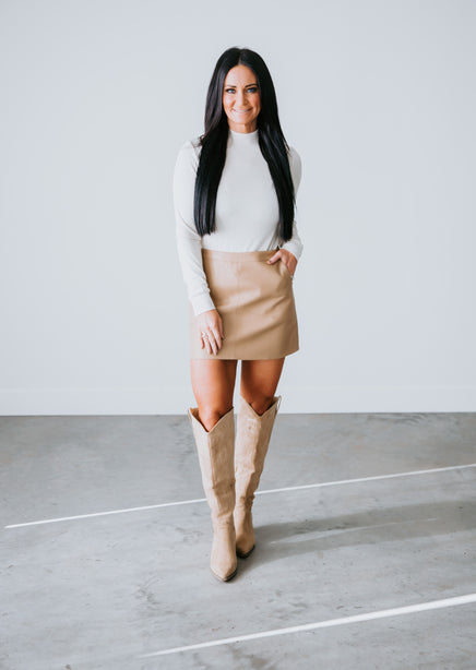 Wyatt Faux Leather Skirt