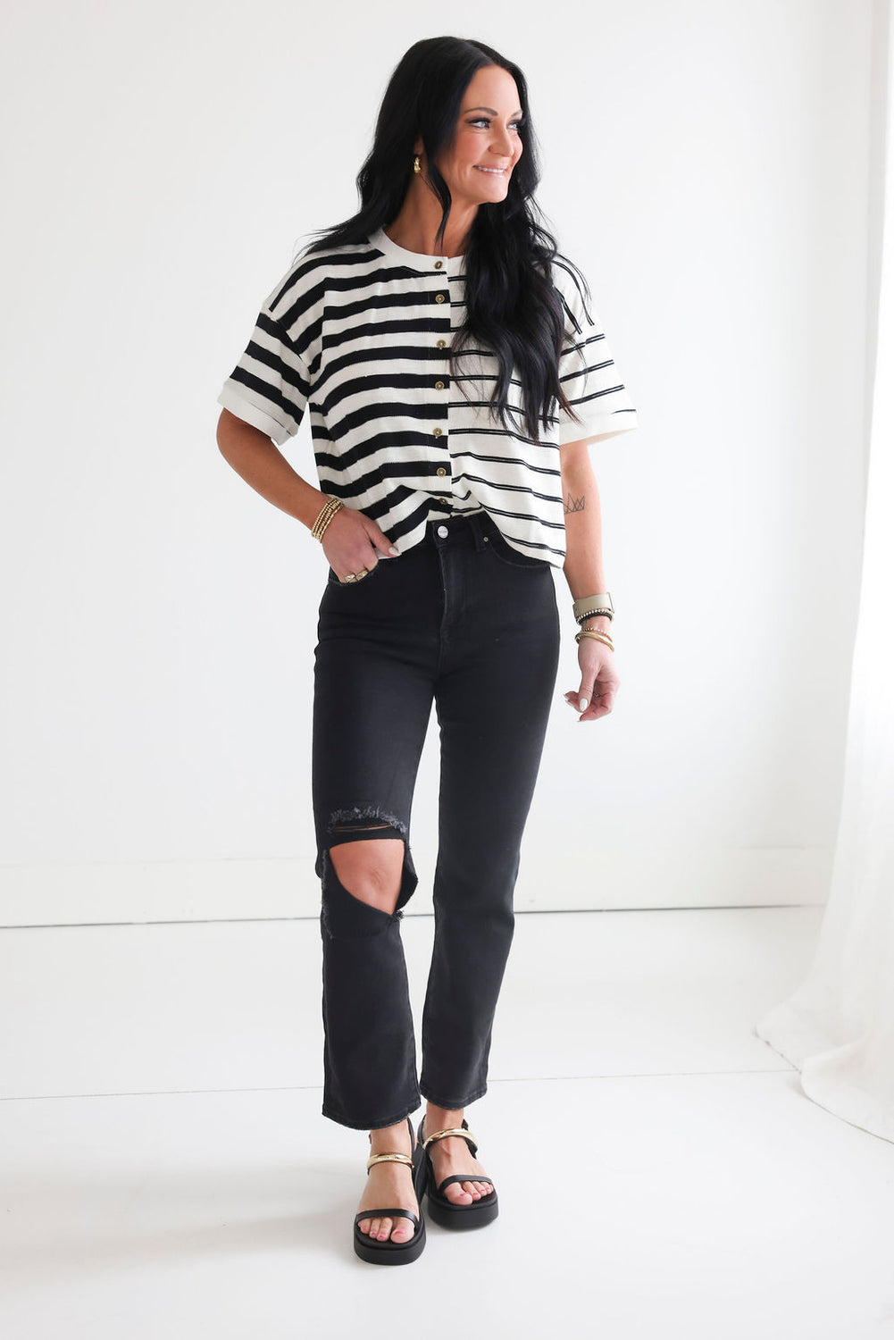 Lexi Distressed Relaxed Jean