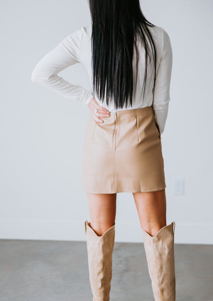 Wyatt Faux Leather Skirt