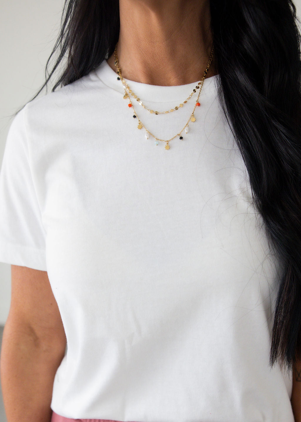 Seed Bead Charm Necklace