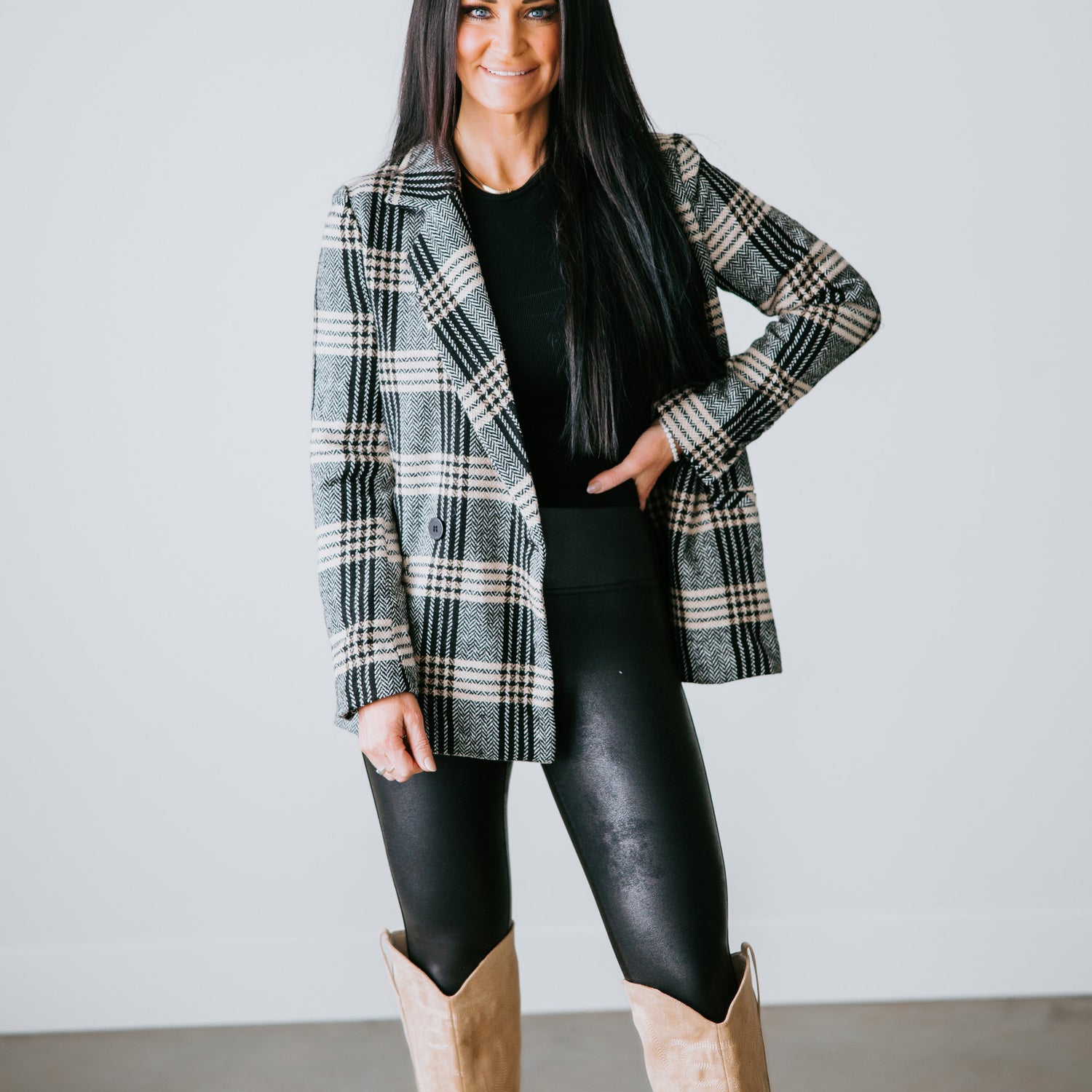 Cora Plaid Blazer