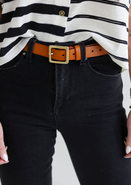 Leather Square Buckle Belt product view