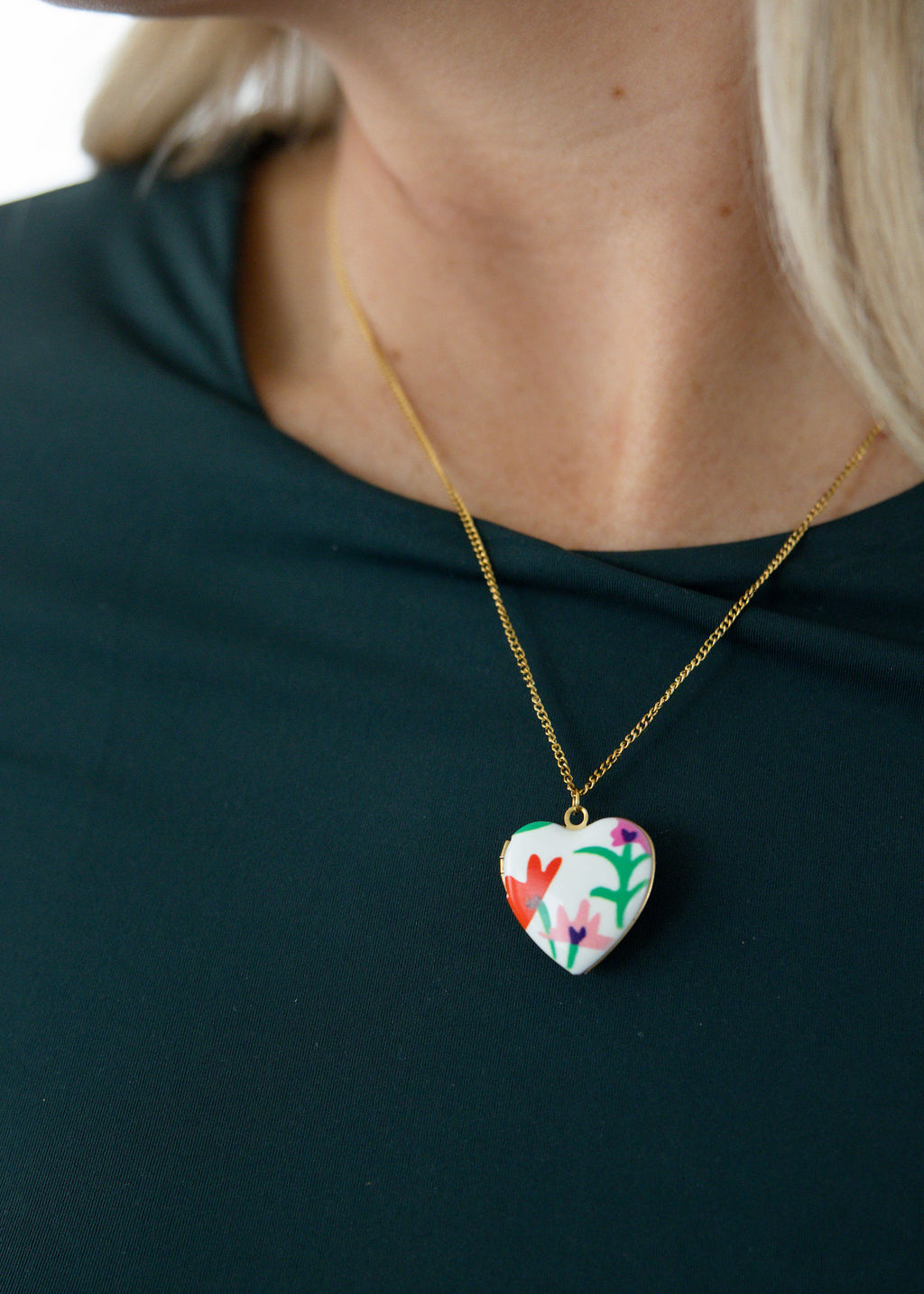 Floral Locket Necklace