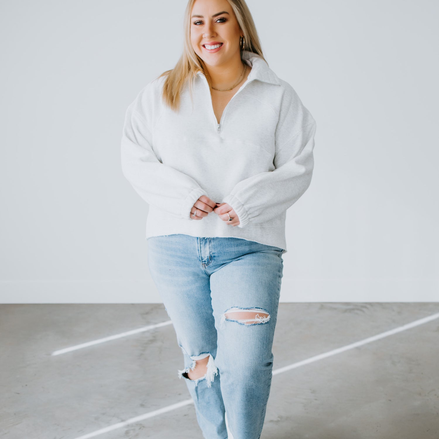 Raelynn Oversized Half-Zip Pullover