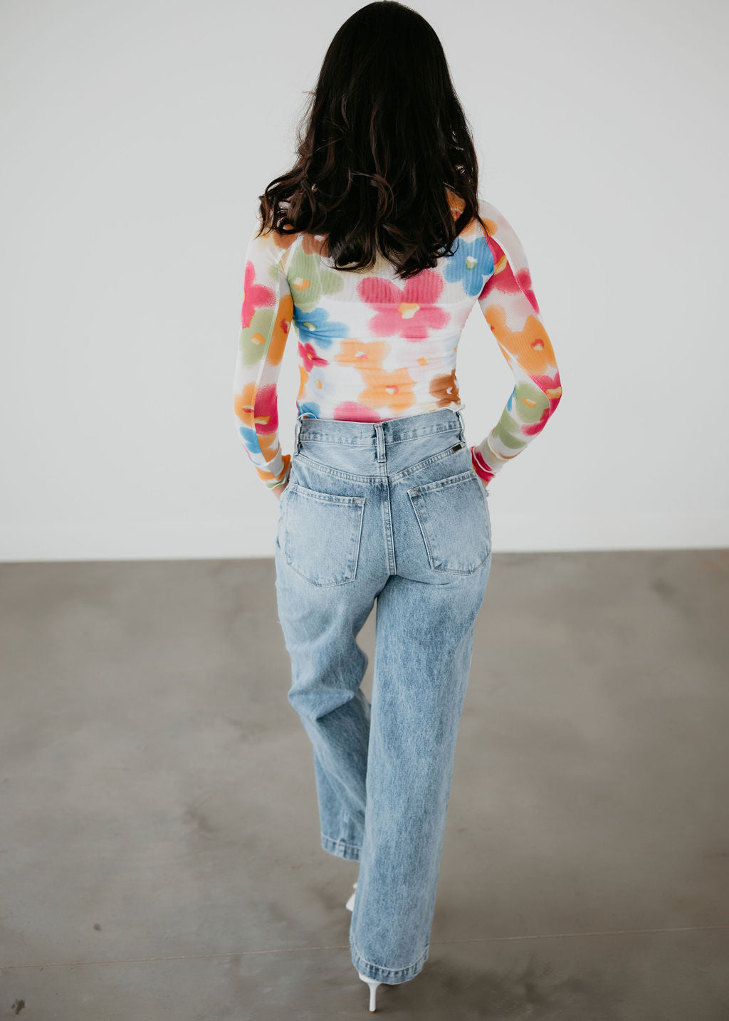 Luxe Floral Mesh Top