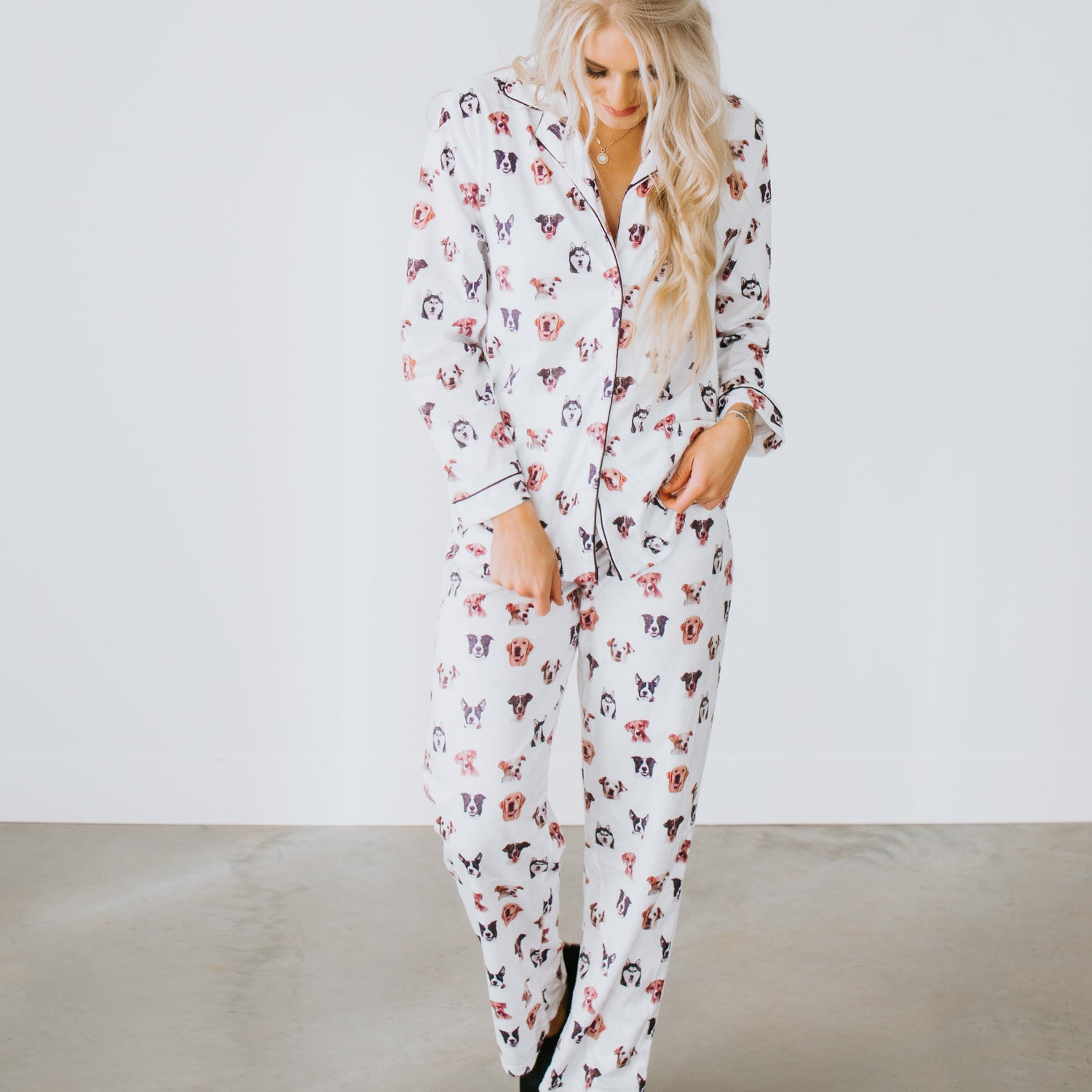 Dog Print Pajama Set