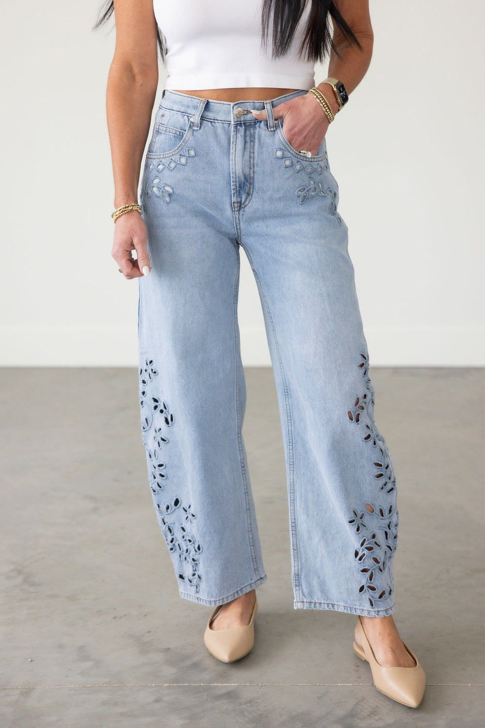 Claire Saige Barrel Jeans