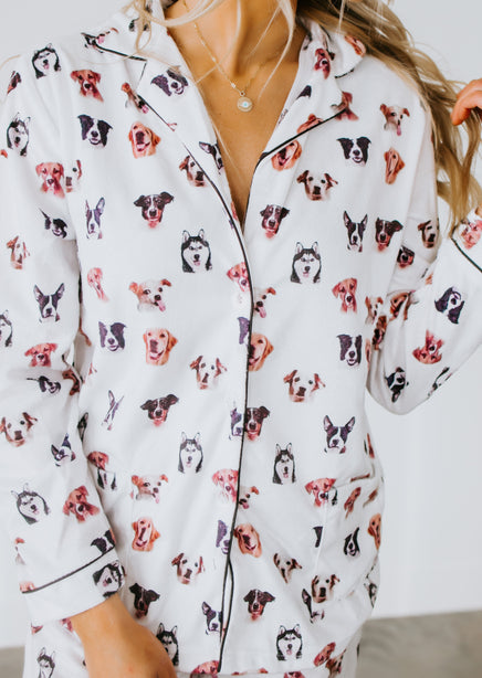 Dog Print Pajama Set