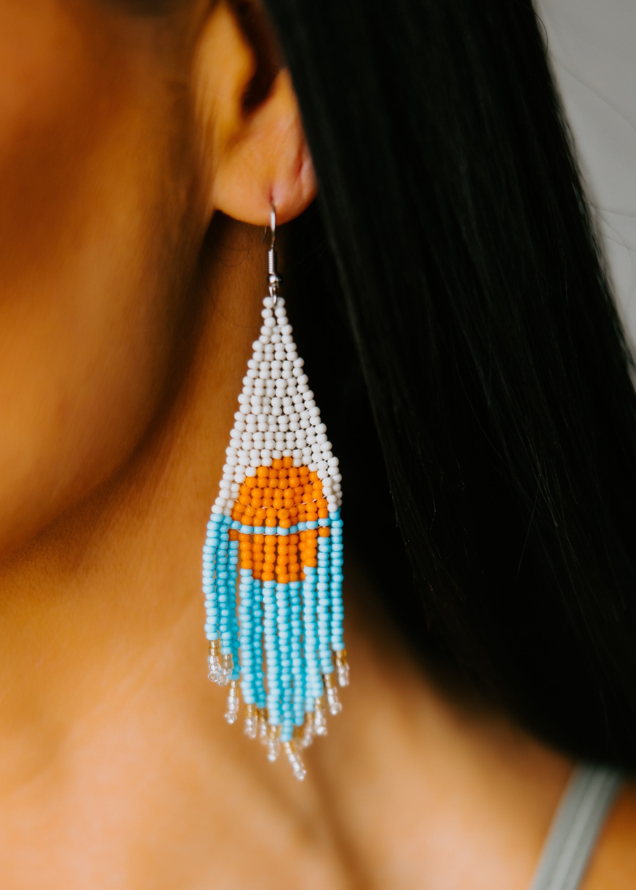 image of Sunrise Beaded Dangle Earrings