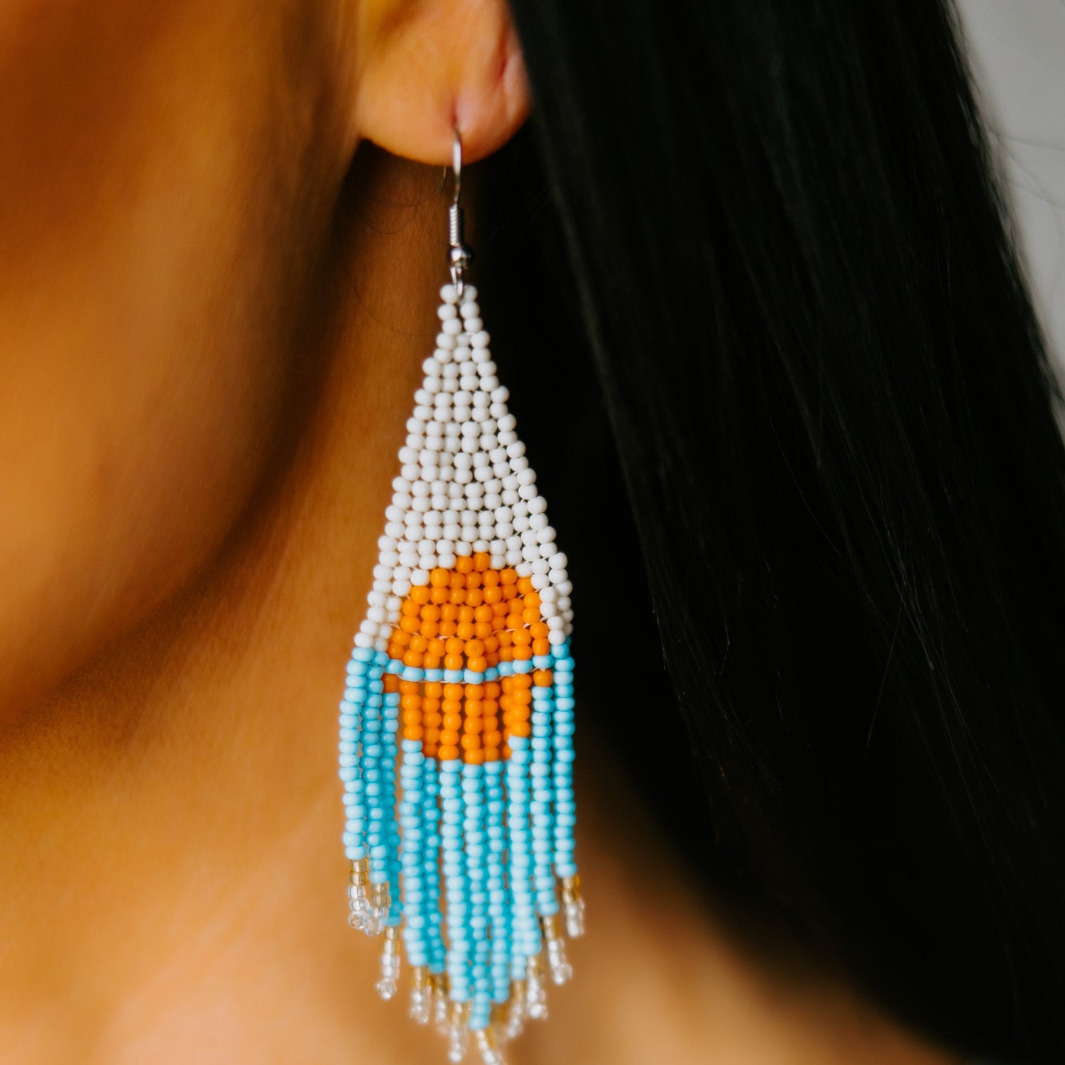 Sunrise Beaded Dangle Earrings