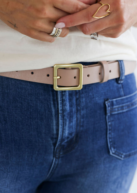 Leather Square Buckle Belt product view