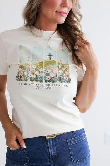 He Is Risen Wildflower Graphic Tee