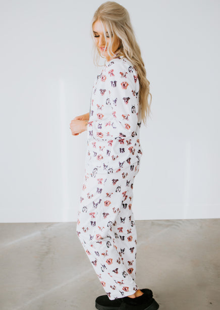 Dog Print Pajama Set