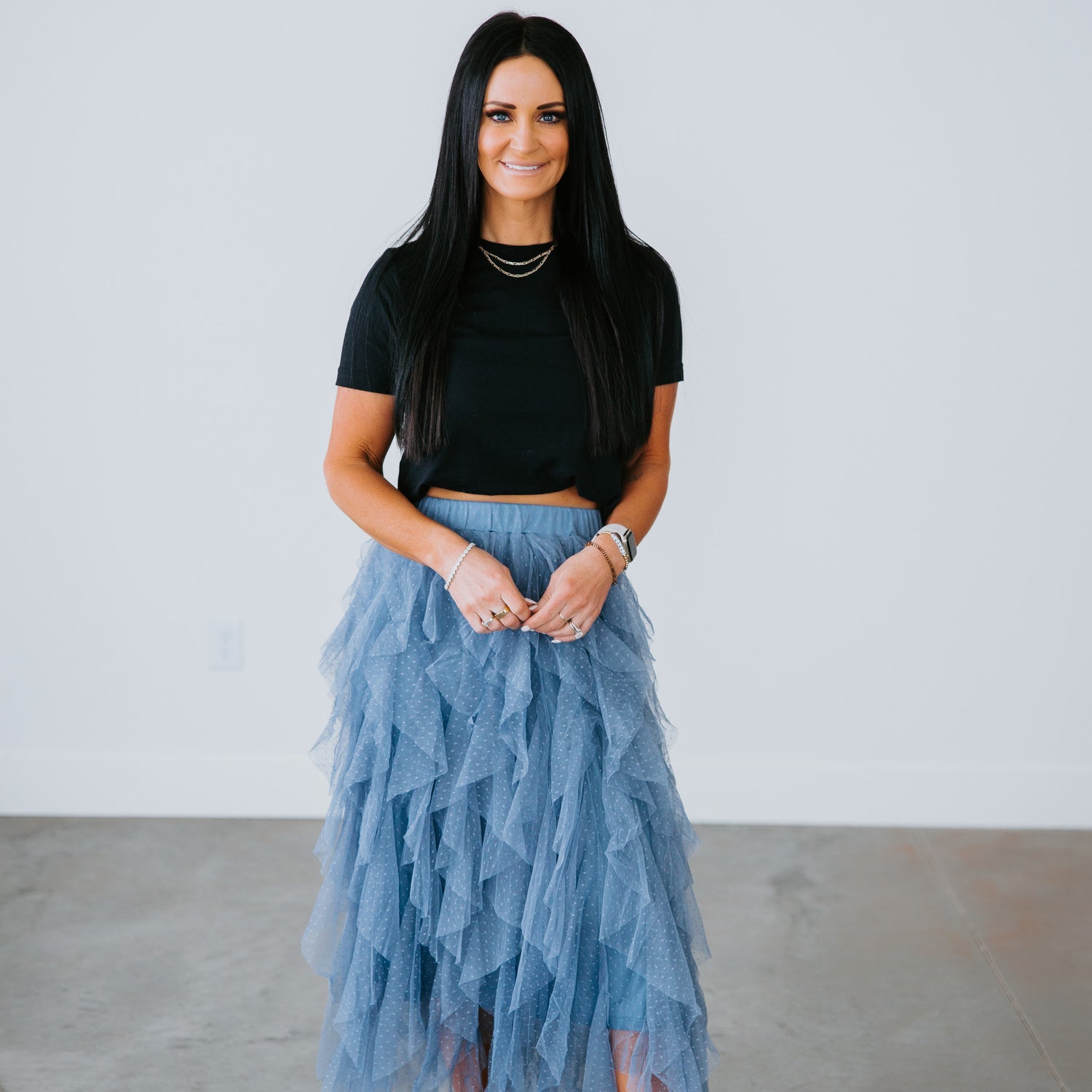 Trudy Ruffled Mesh Skirt