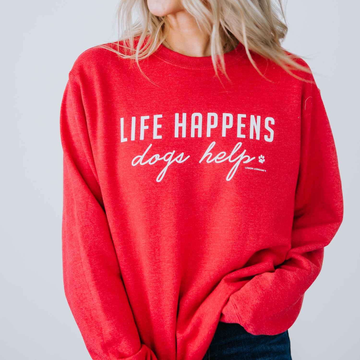 Curvy Life Happens Graphic Sweatshirt