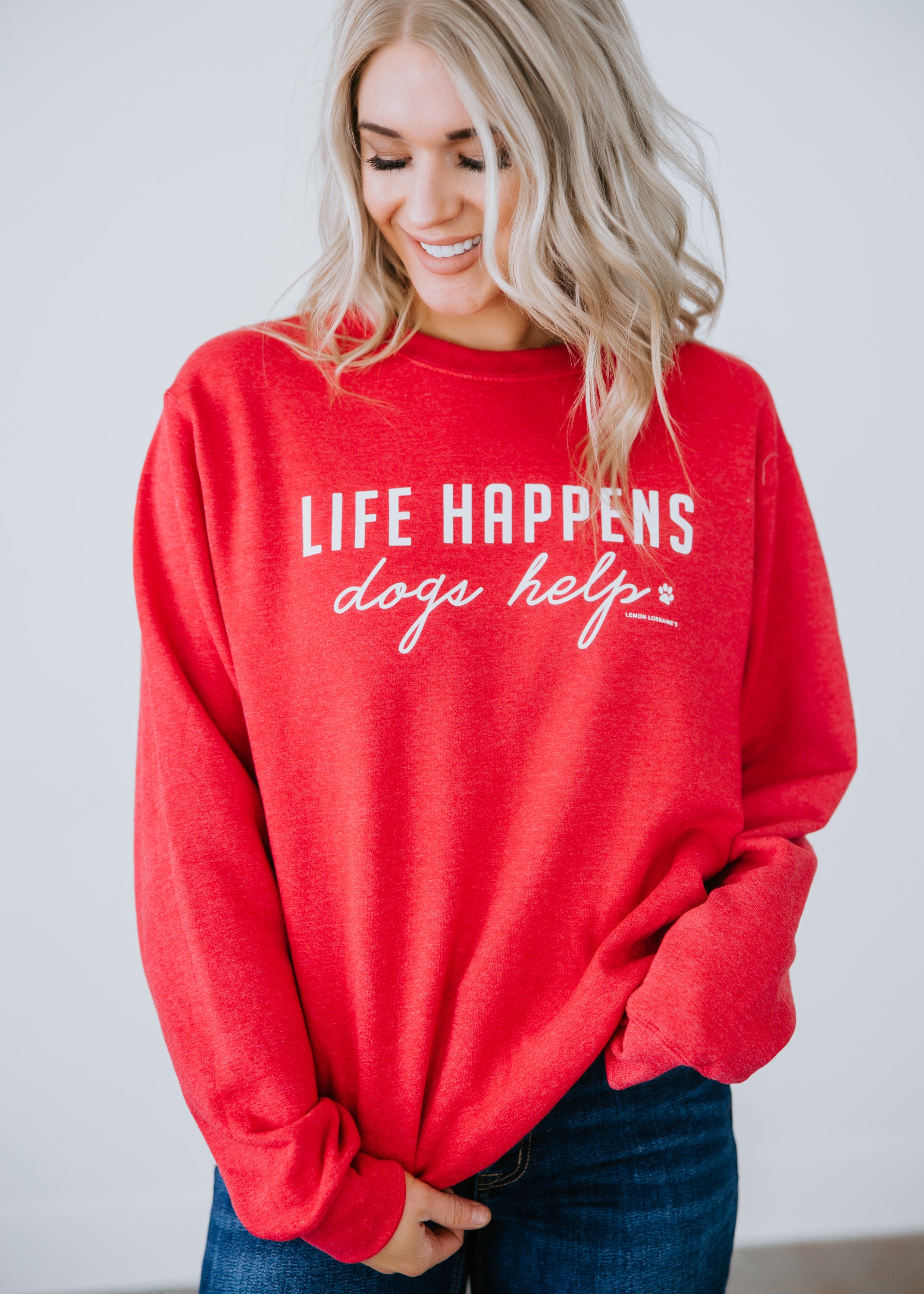 image of Life Happens Graphic Sweatshirt