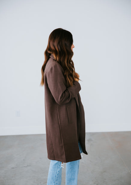 Emma Drape Front Coat