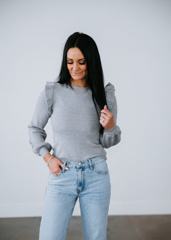 Jen Ruffle Knit Top