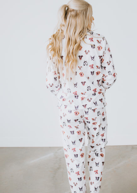 Dog Print Pajama Set