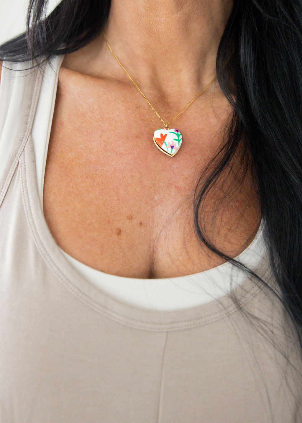 Floral Locket Necklace