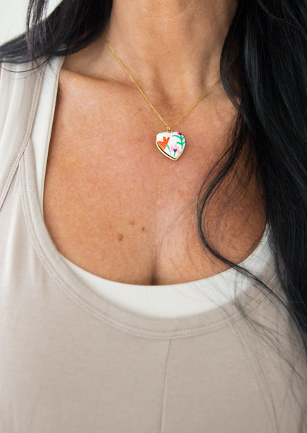 Floral Locket Necklace product view