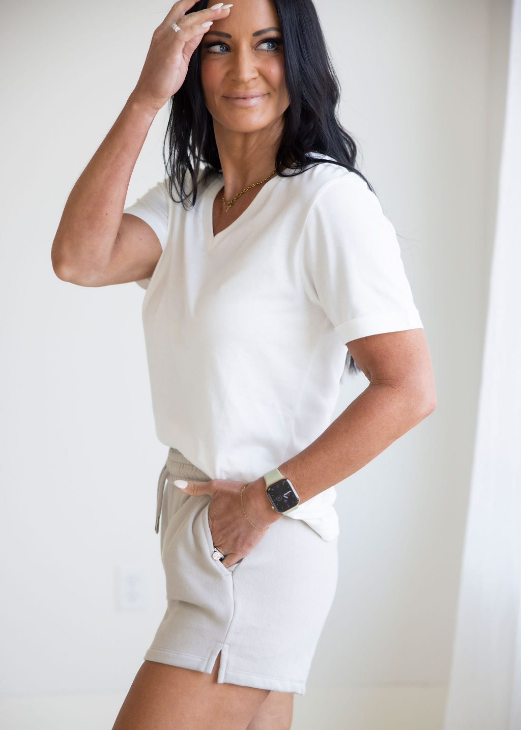Essentials V-Neck Tee by Lily & Lottie