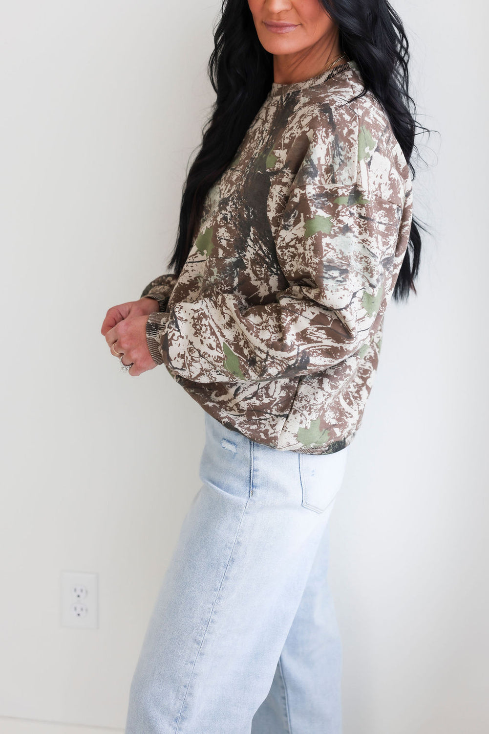 Mixed Sand Camo Crew by Lily & Lottie