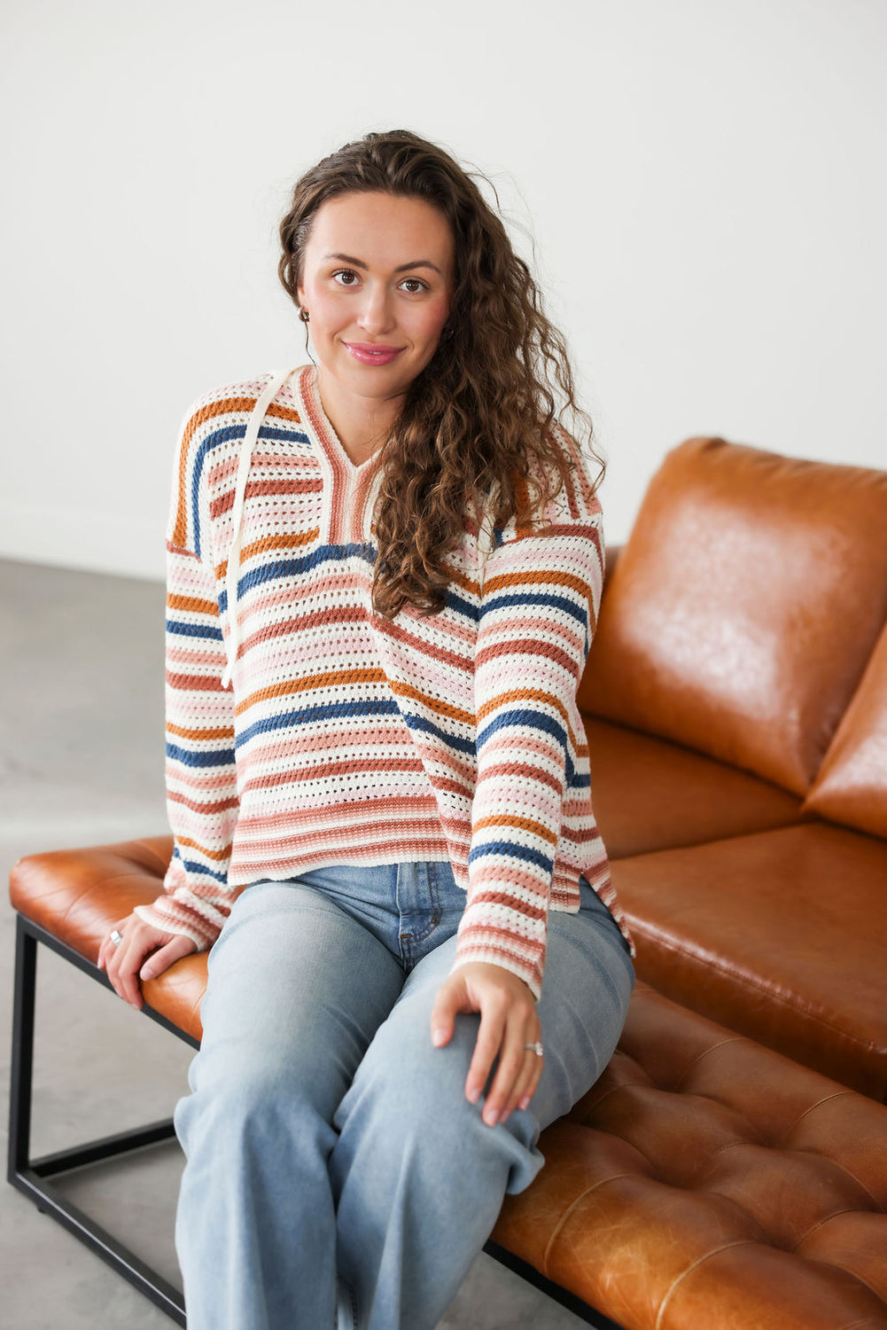 Carissa Knit Striped Hoodie