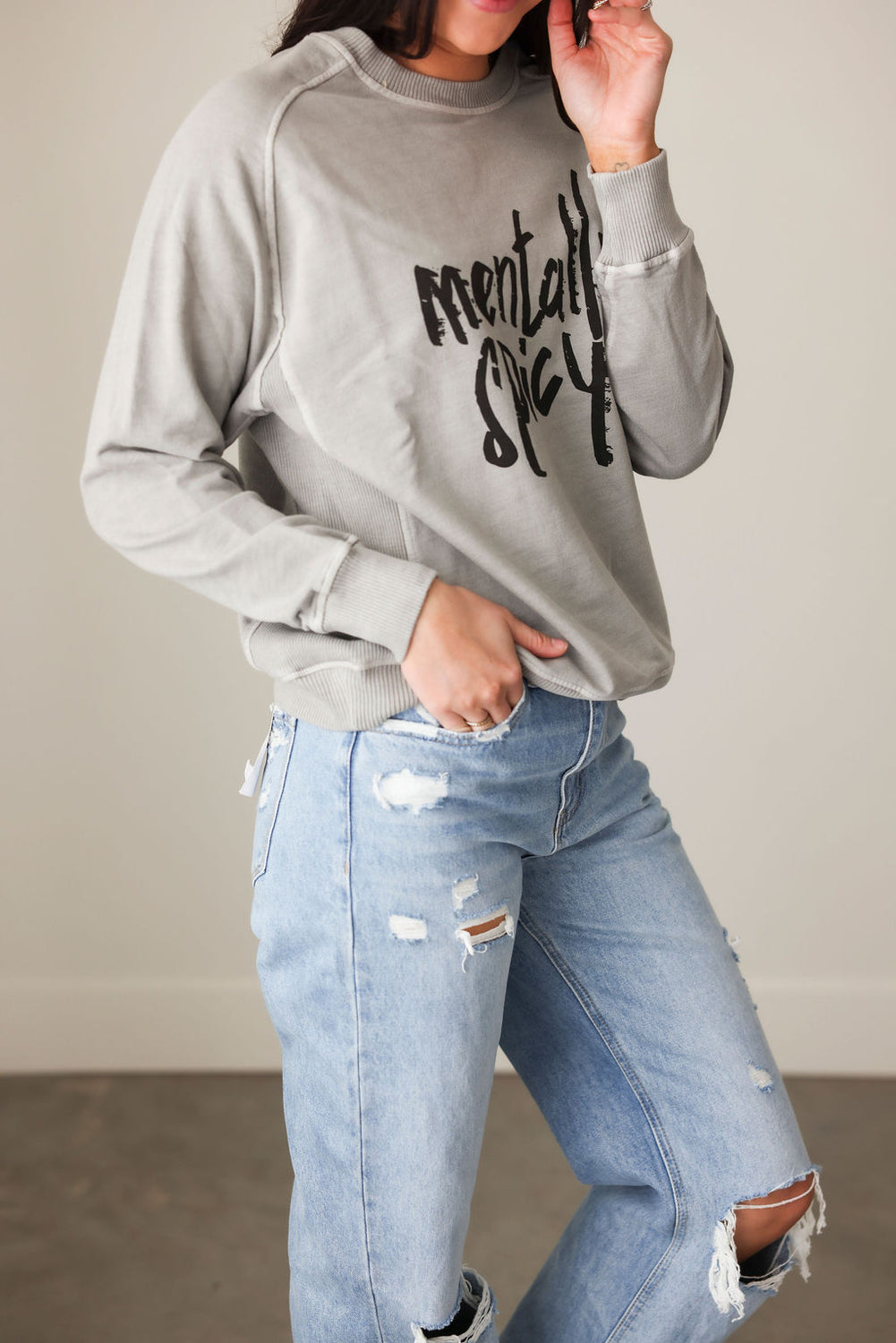 Mentally Spicy Graphic Crew