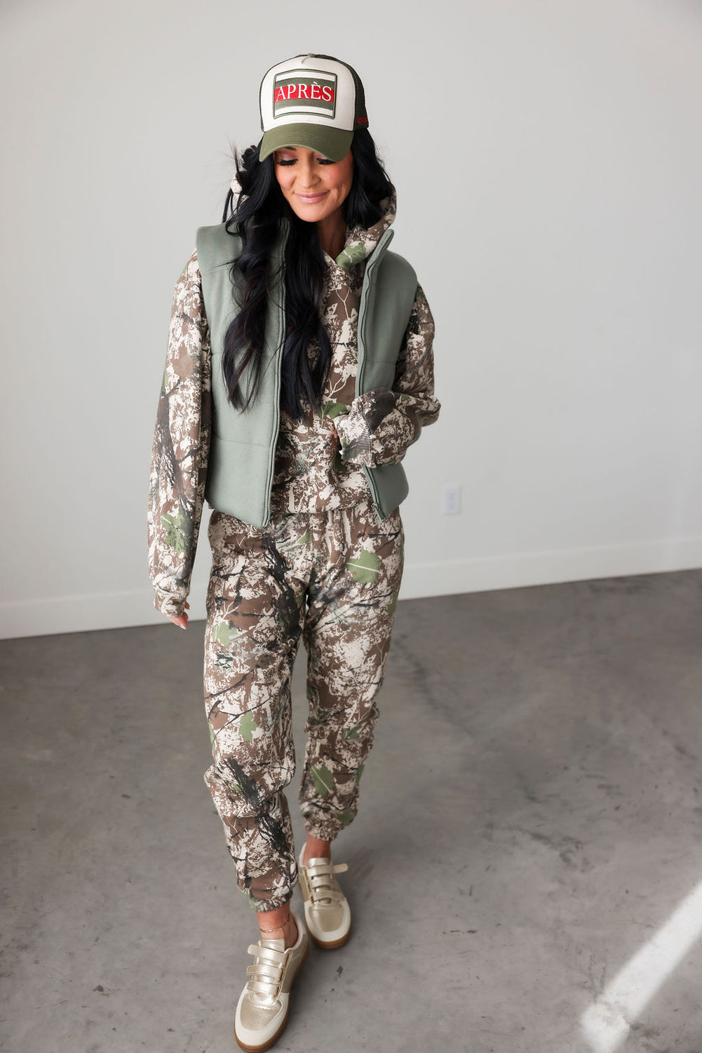 Mixed Sand Camo Hoodie by Lily & Lottie