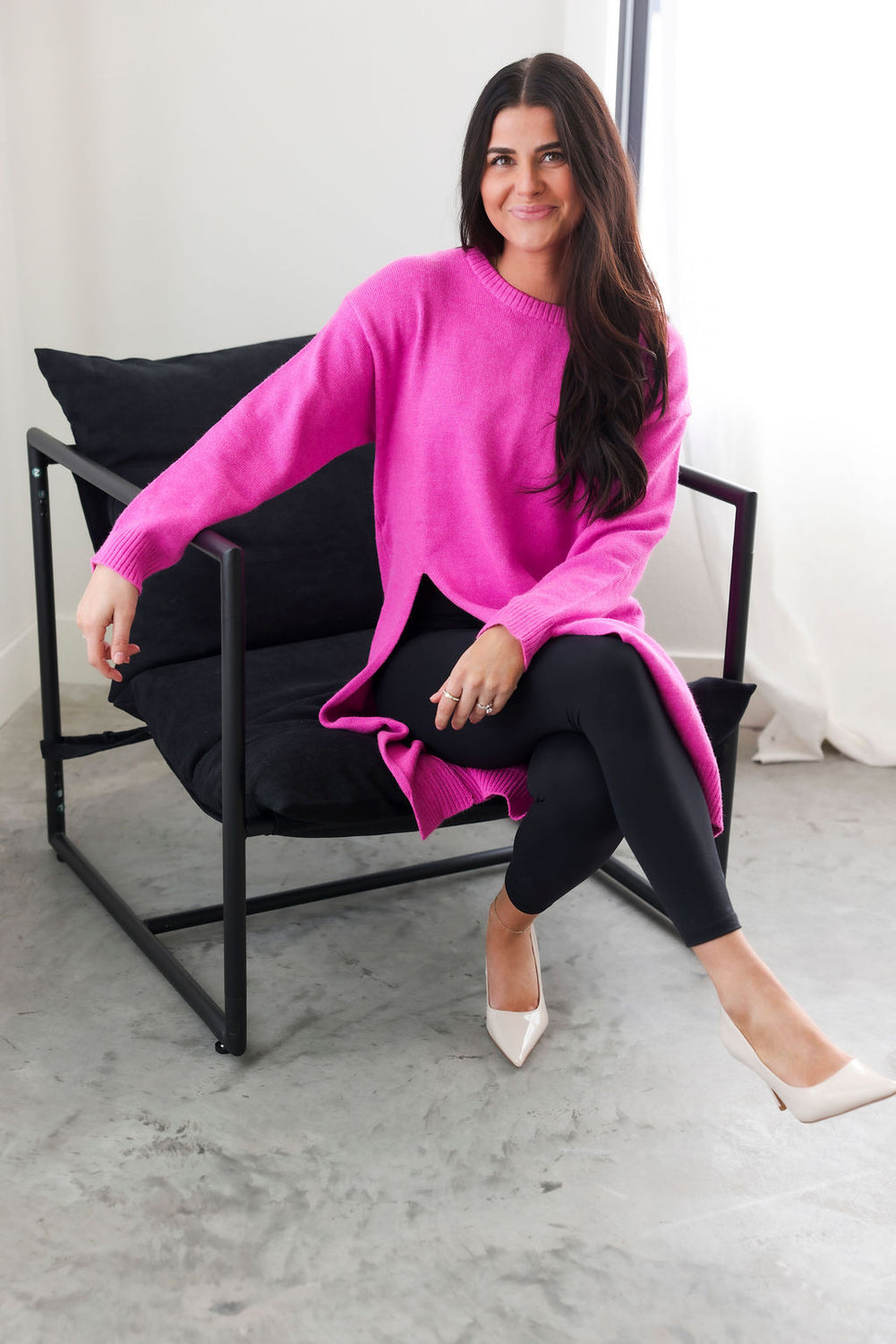 Ferrah High Slit Pullover
