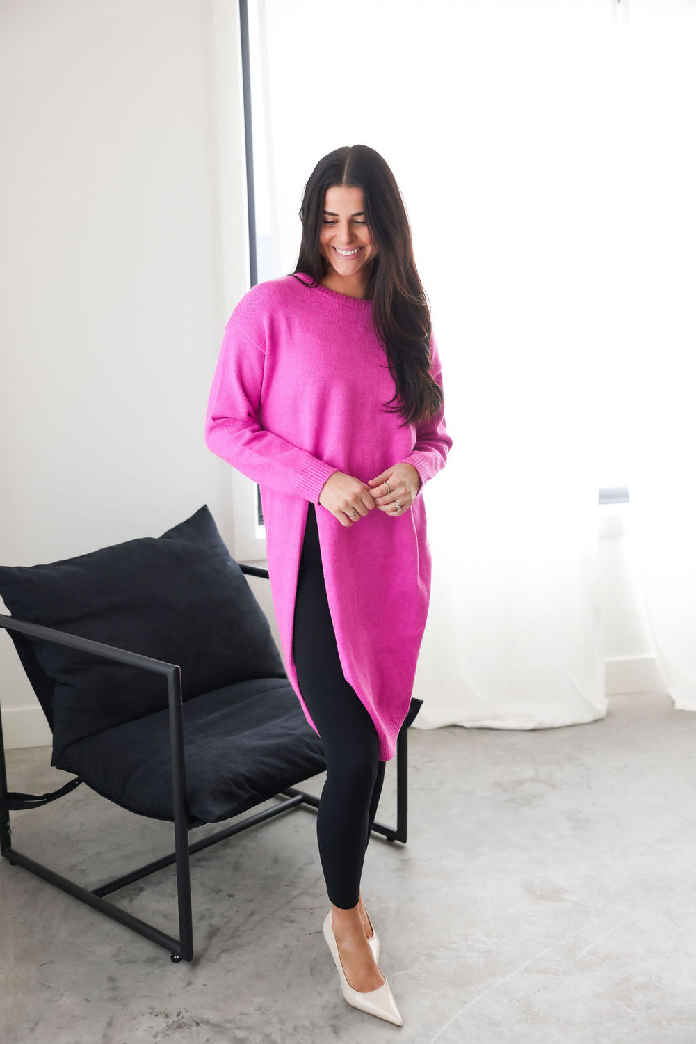 Ferrah High Slit Pullover