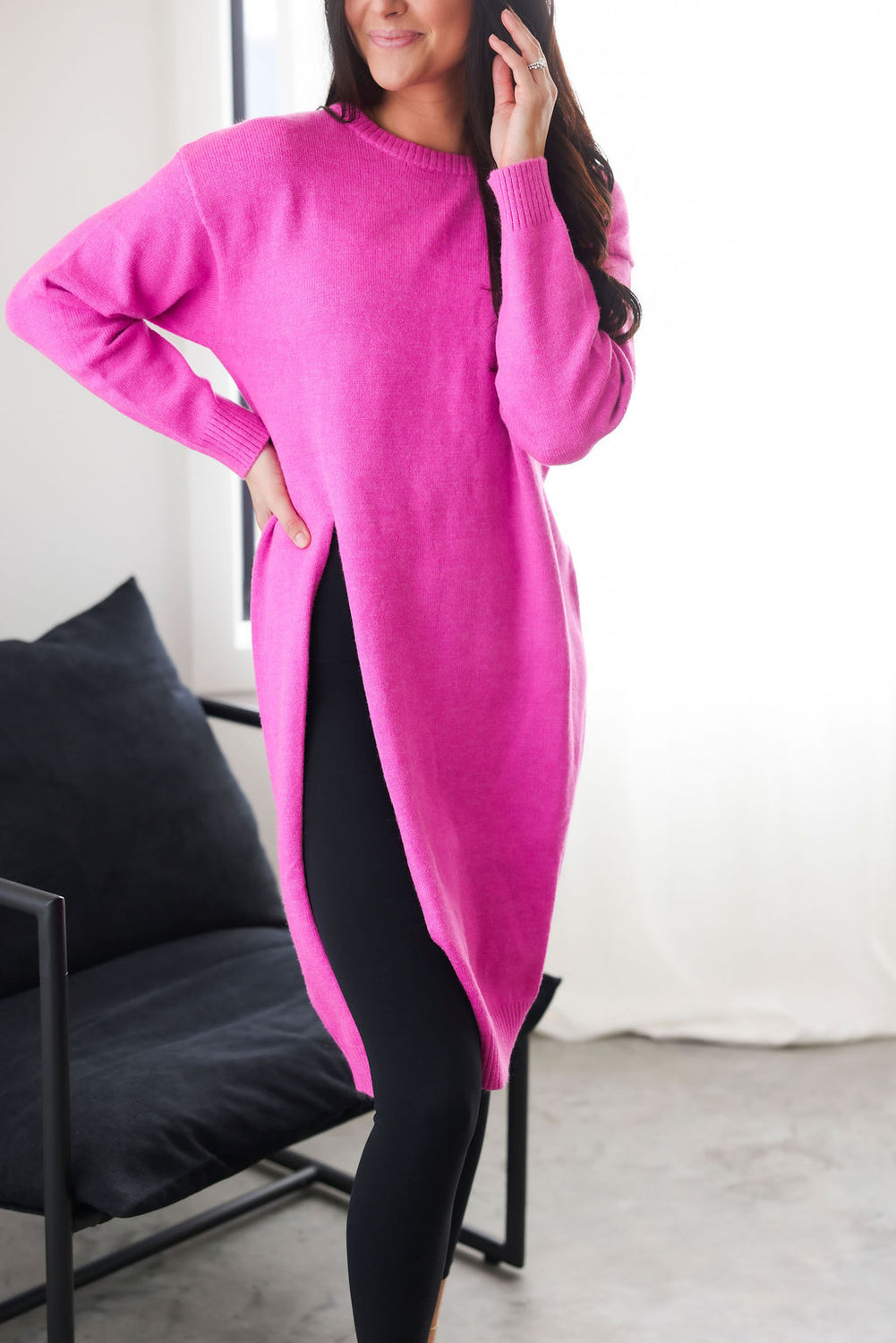 Ferrah High Slit Pullover