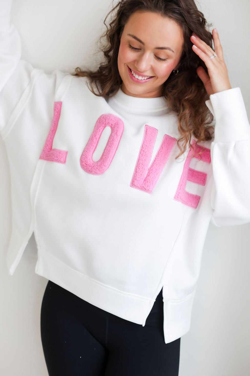 image of Love Exposed Seam Sweatshirt