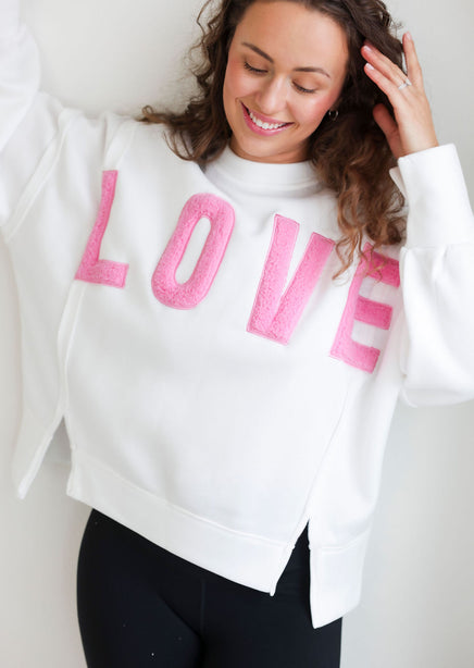 Love Exposed Seam Sweatshirt product view