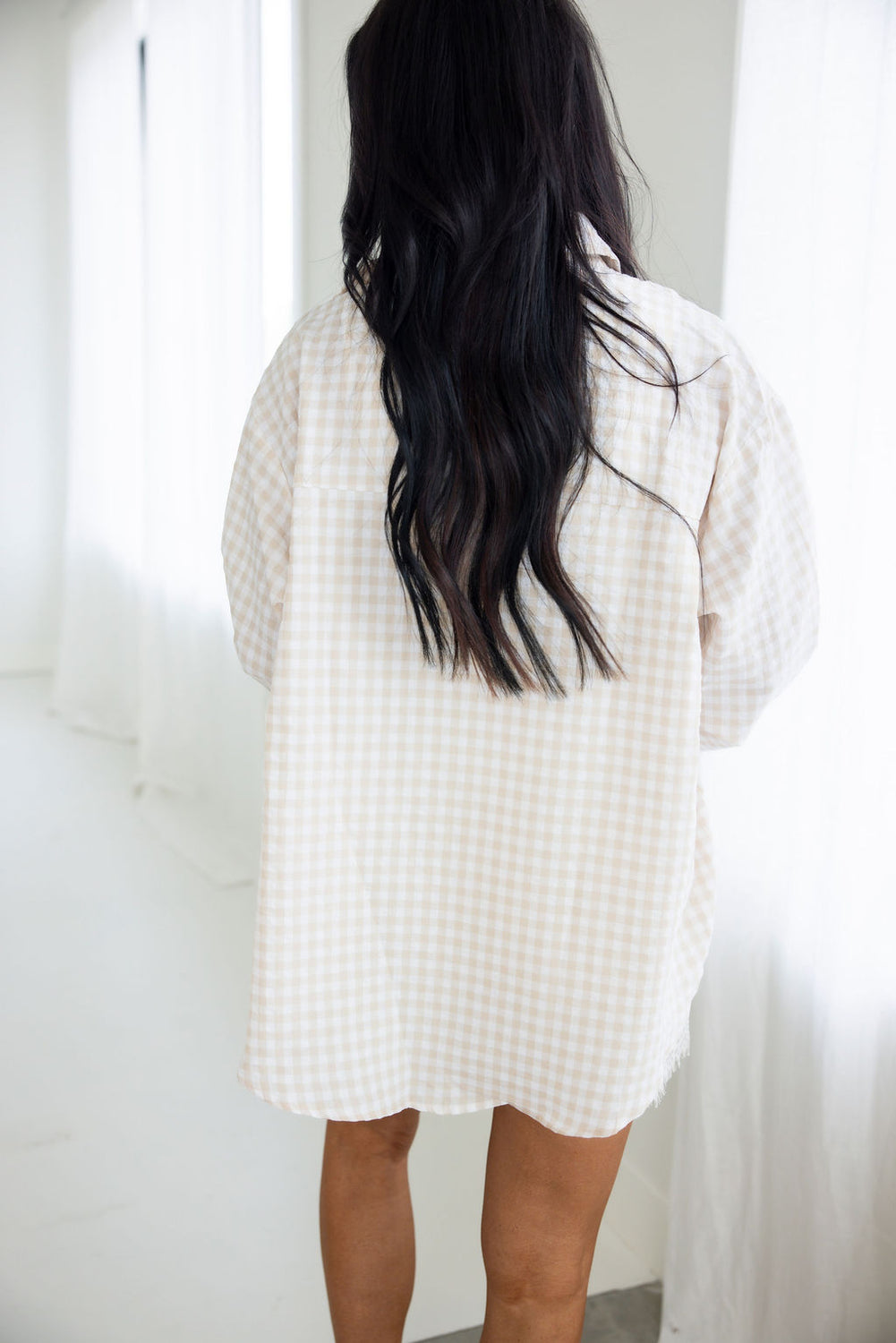 Britten Gingham Button Down Top
