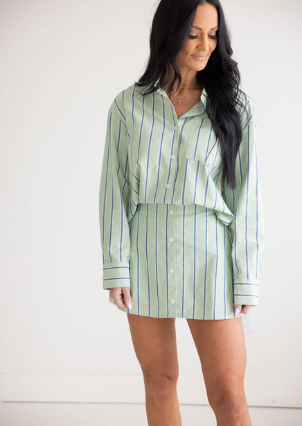 Liv Pinstripe Skirt Set product view