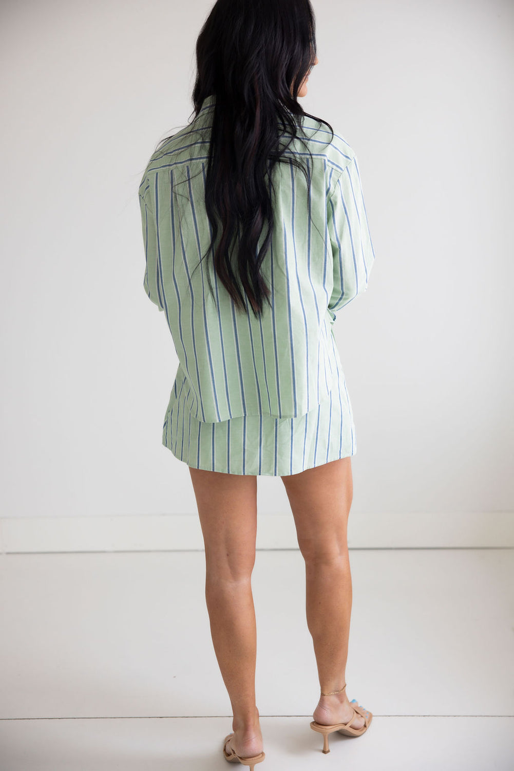 Liv Pinstripe Skirt Set