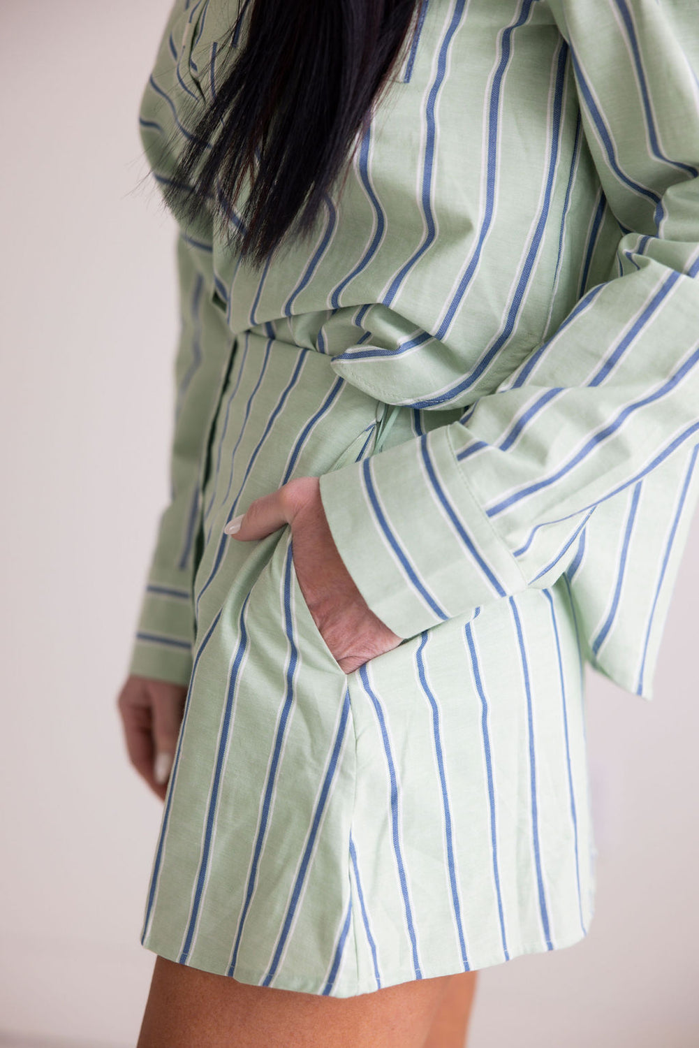 Liv Pinstripe Skirt Set