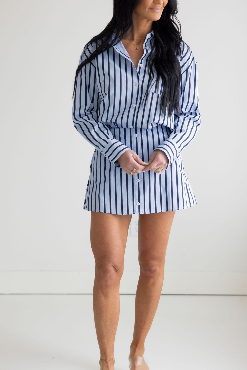 Liv Pinstripe Skirt Set