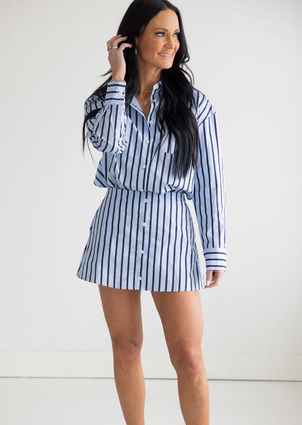 Liv Pinstripe Skirt Set product view
