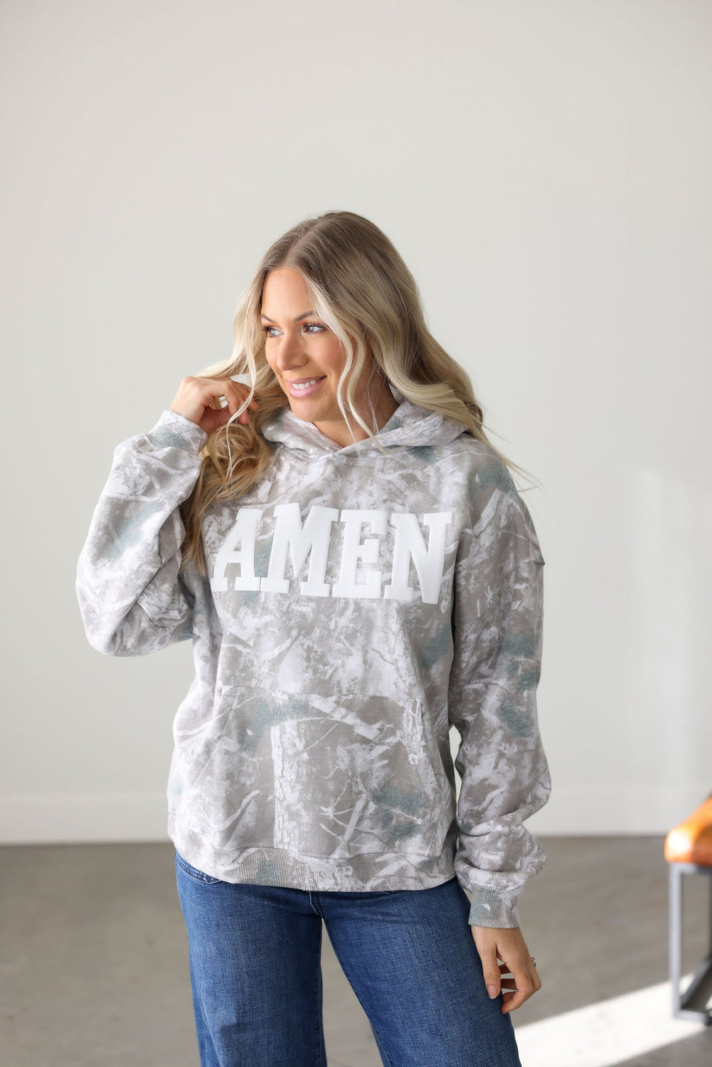 Amen Faded Camo Graphic Hoodie