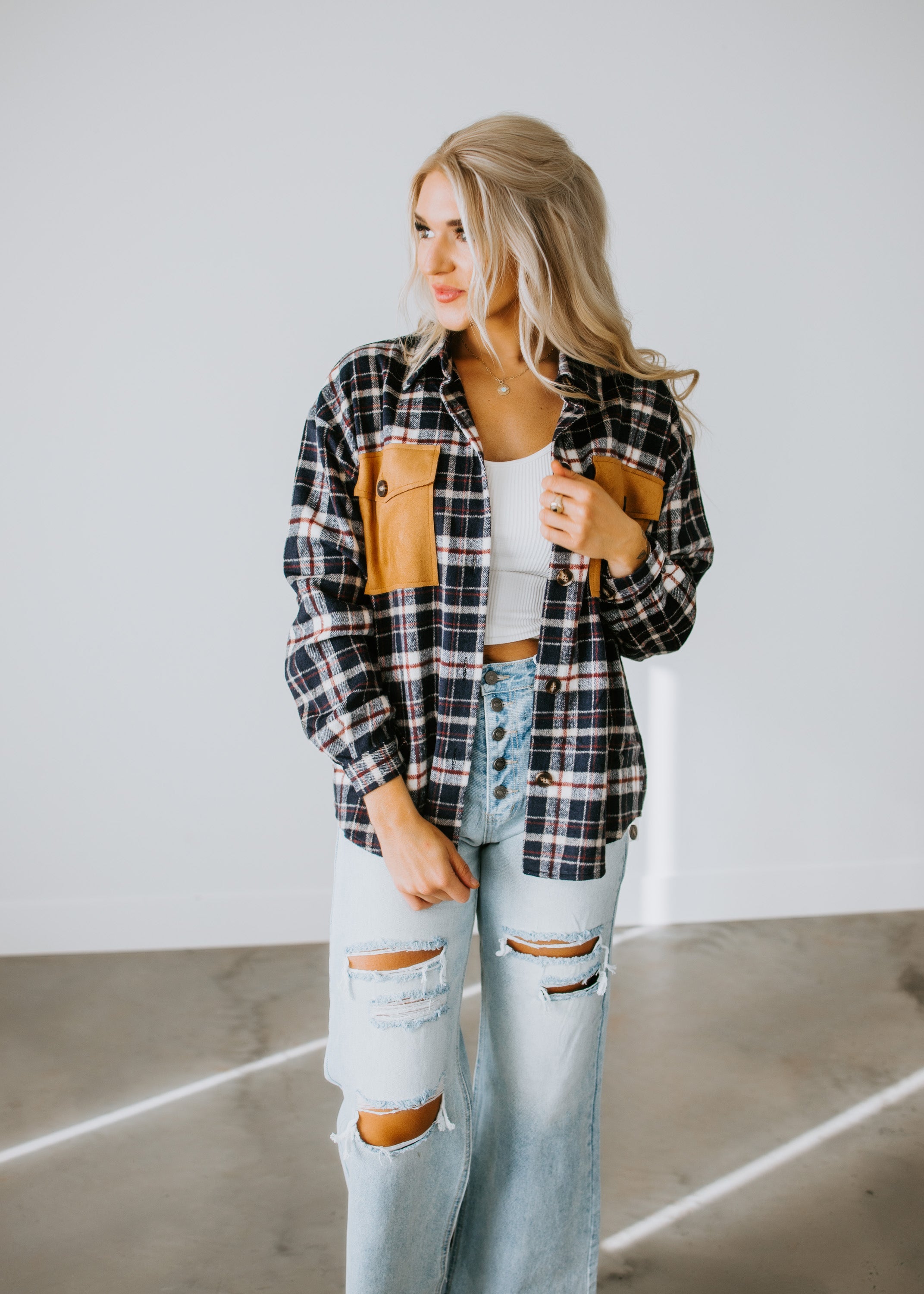 image of Dylin Plaid Shacket