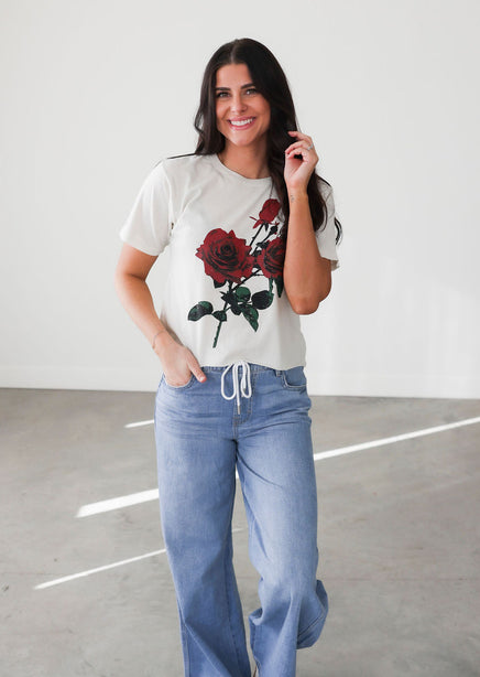 Vintage Rose Graphic Tee product view