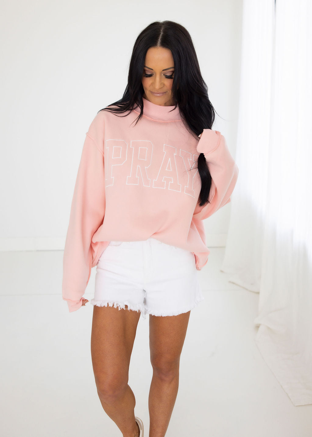 image of Pray Embroidered Pullover