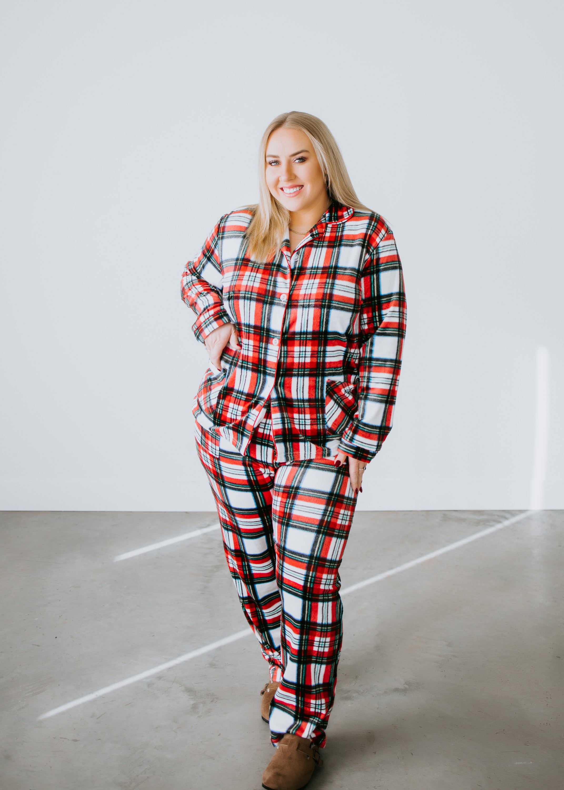 image of Jolly Plaid Pajama Set