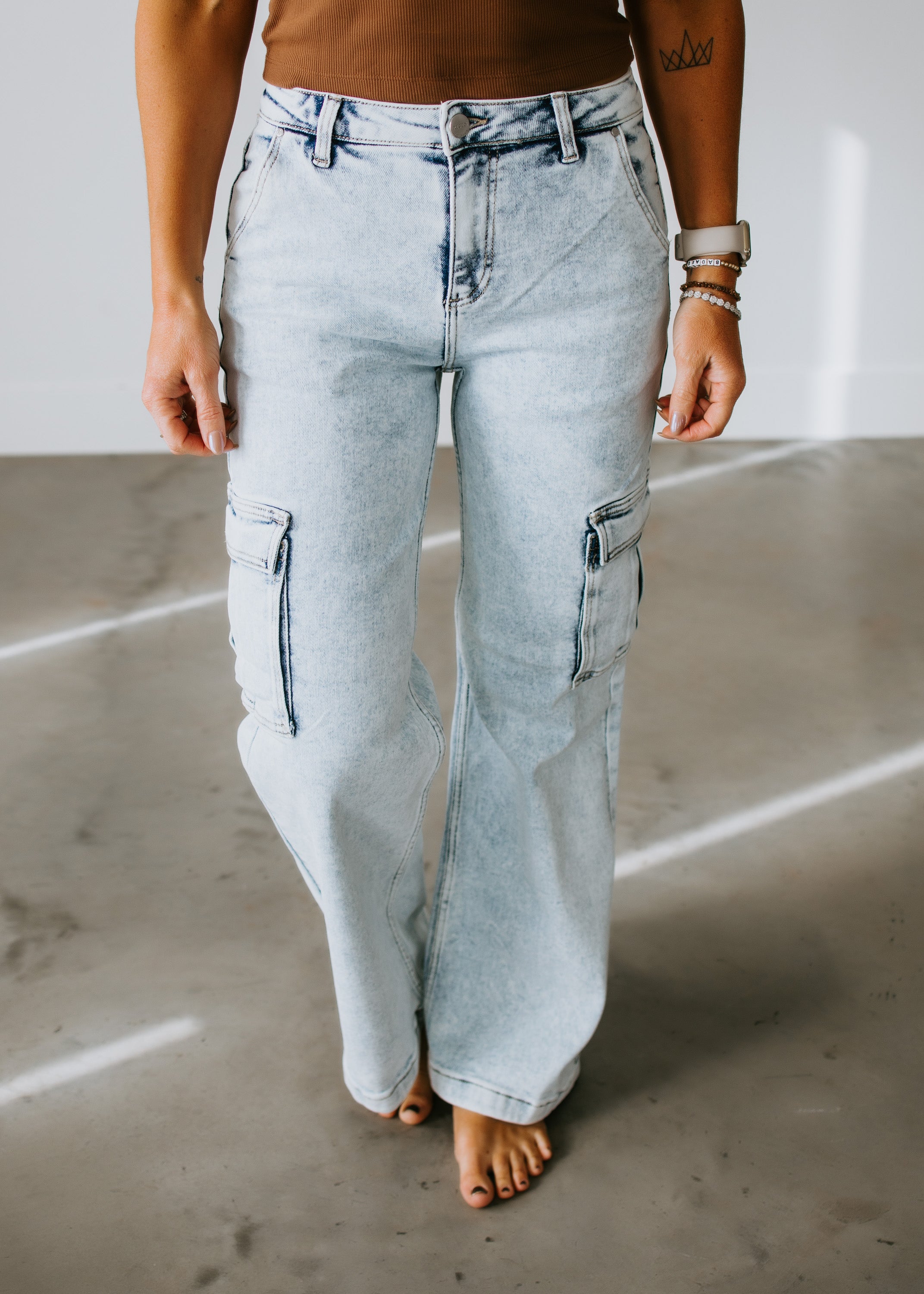 image of Marrin Denim Cargo Pants