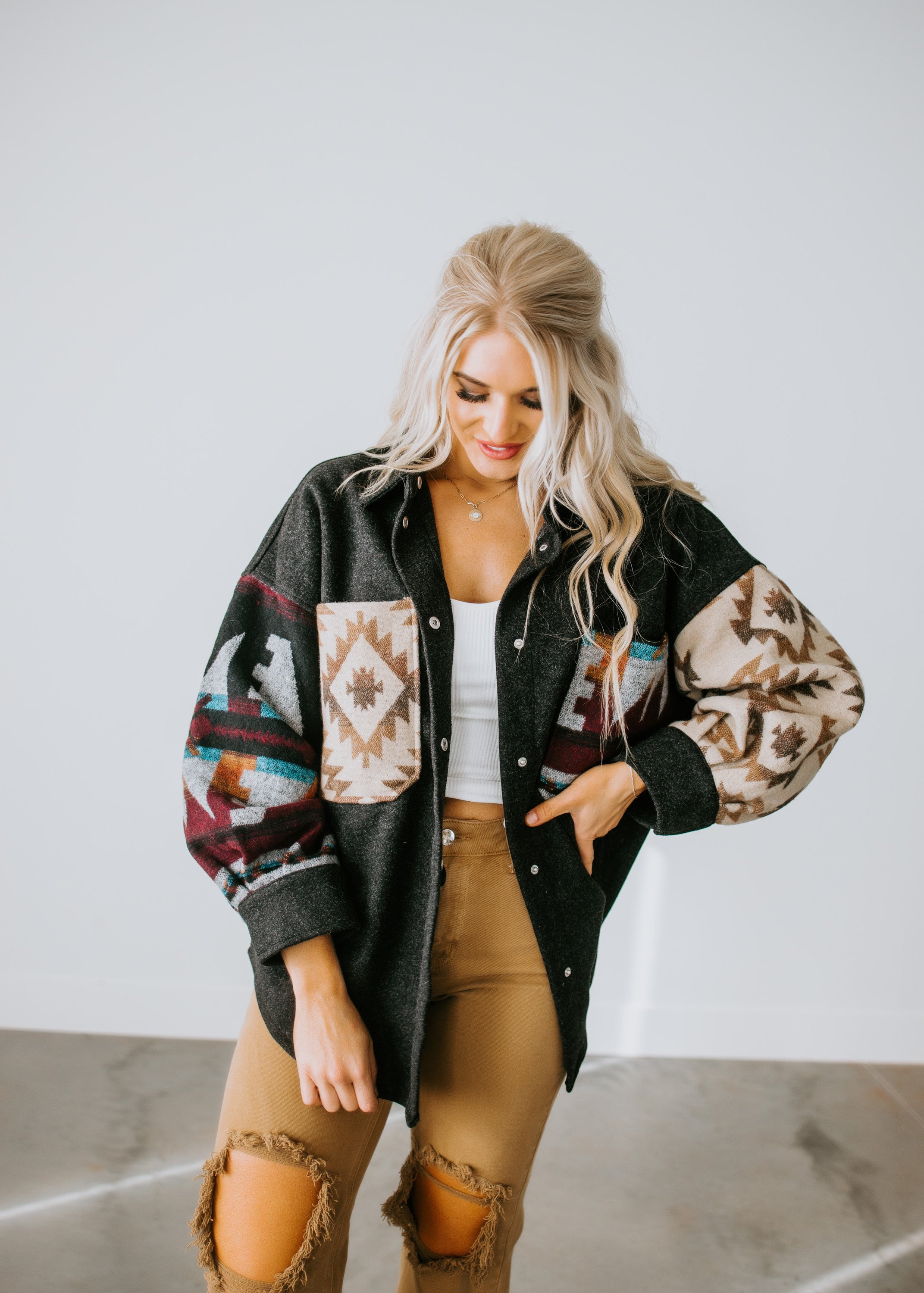 image of Kalli Western Print Jacket