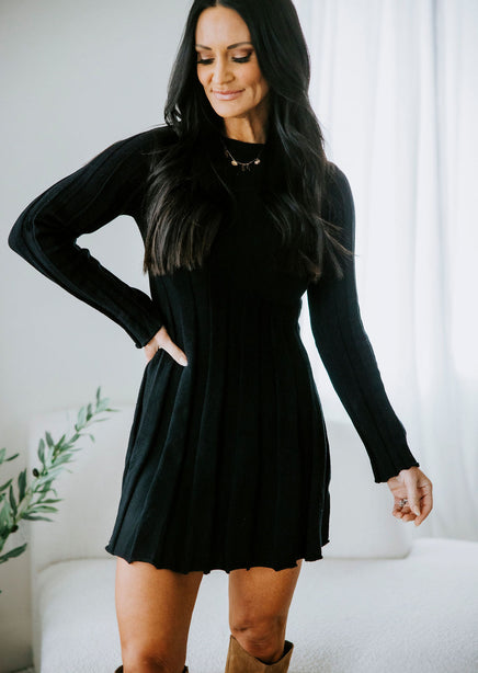 Tallan Ribbed Mini Sweater Dress product view