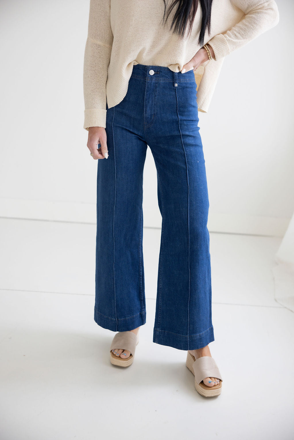 image of Quinton Mica Wide Leg Jean